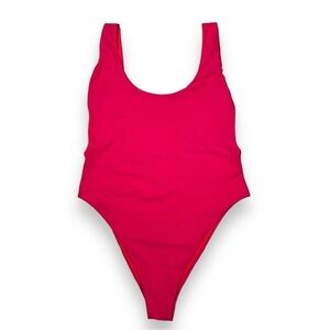 Aerie Women’s Super Scoop One Piece Swimsuit Hot Pink Size XL